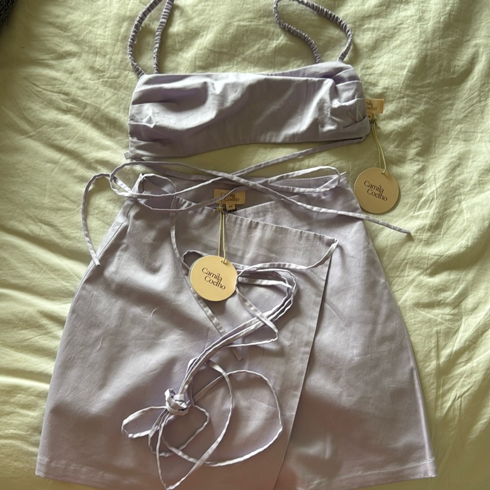 lilac skirt and top set